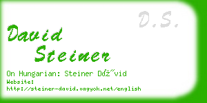 david steiner business card